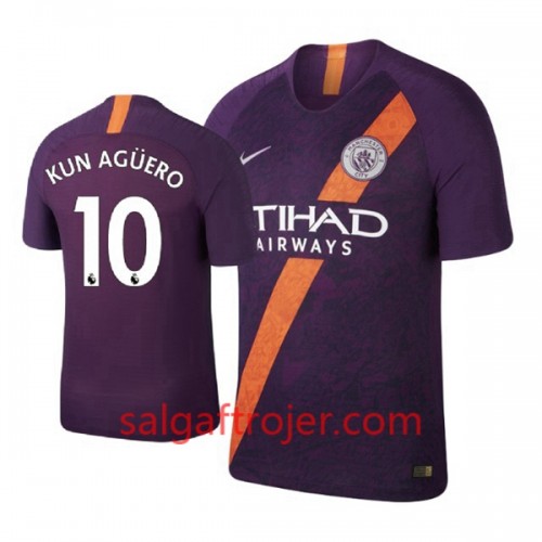 Manchester City Fodboldtrøjer Aguero 10 3. sæt 2018/19 Kort ærmer Manchester City Fodboldtrøjer Aguero 10 3. sæt 2018/19 Kort ærmer